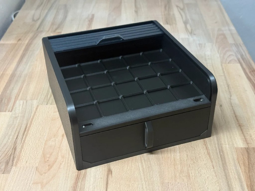 Коробка Gridfinity с выдвижной крышкой