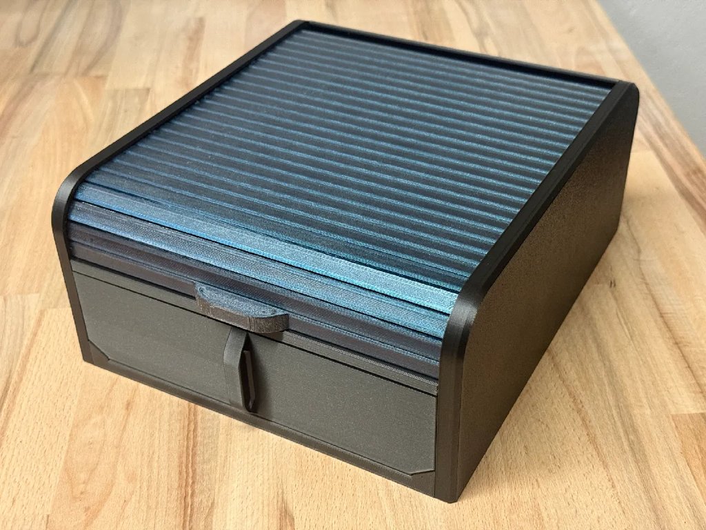 Коробка Gridfinity с выдвижной крышкой