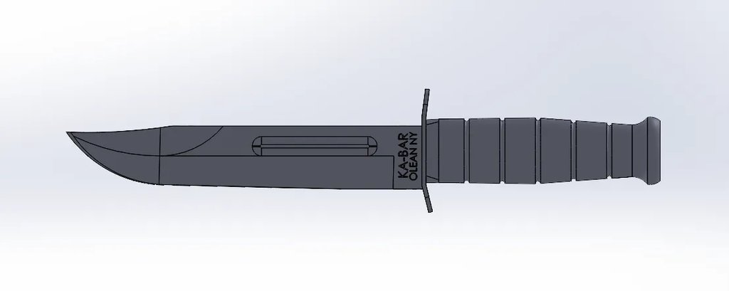 Нож KA-BAR Bowie для страйкбола с ножнами