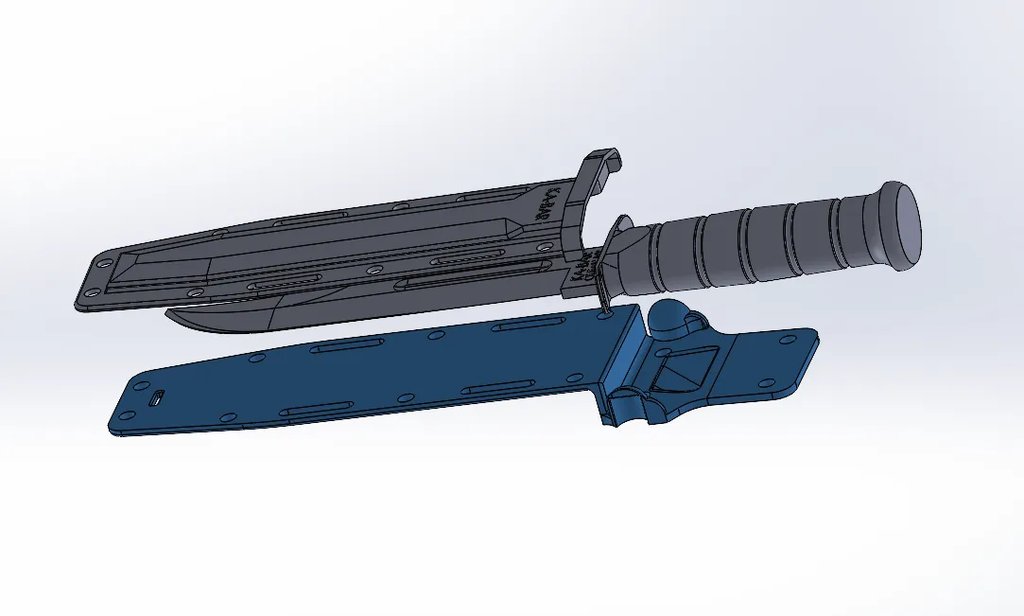 Нож KA-BAR Bowie для страйкбола с ножнами