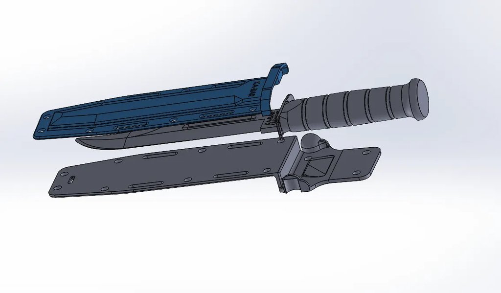 Нож KA-BAR Bowie для страйкбола с ножнами