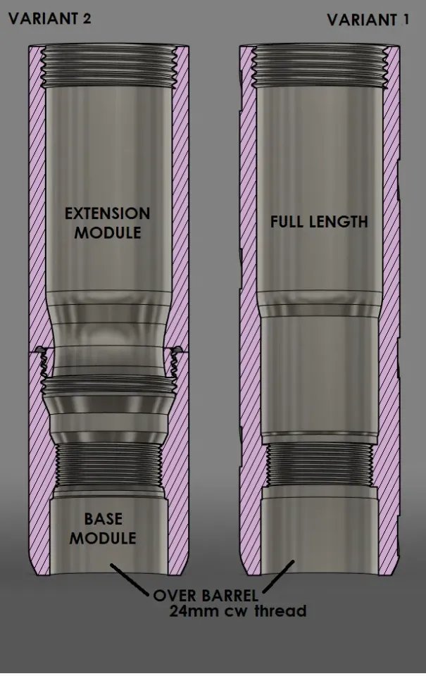 Модульный глушитель для страйкбола