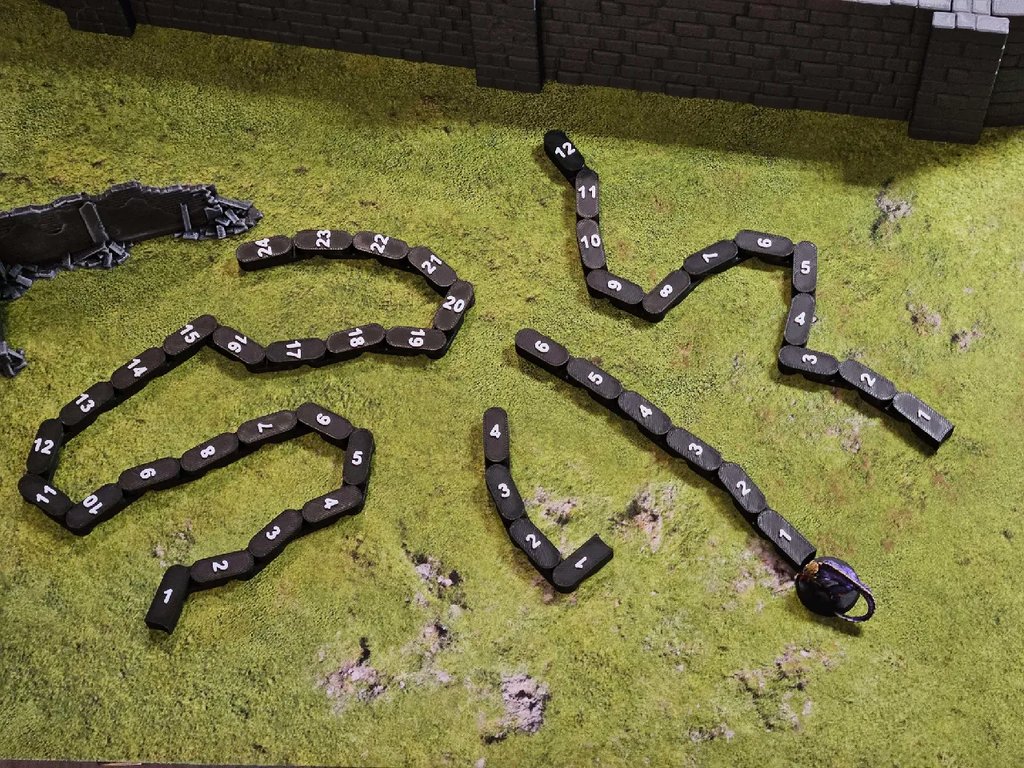 Сочленяемый линейка для 3D-печати - дюймы