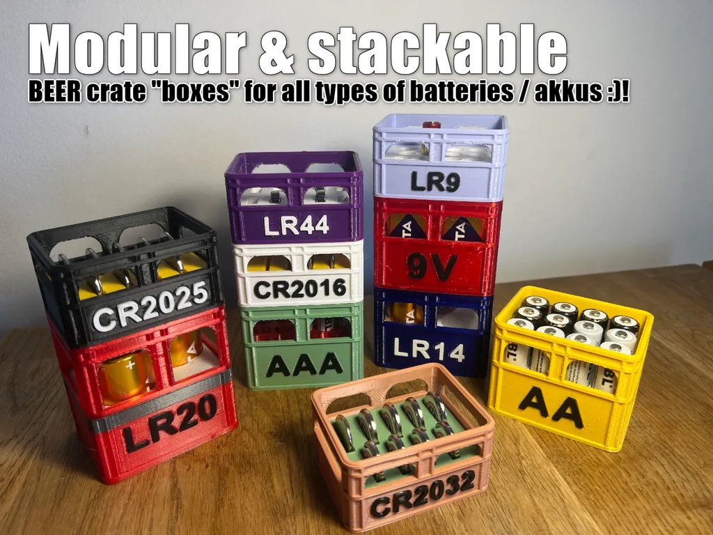 Коробки для батареек в стиле ящика из-под пива