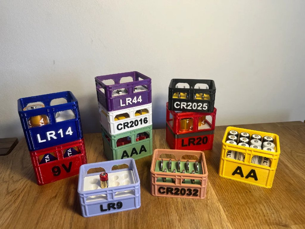 Коробки для батареек в стиле ящика из-под пива