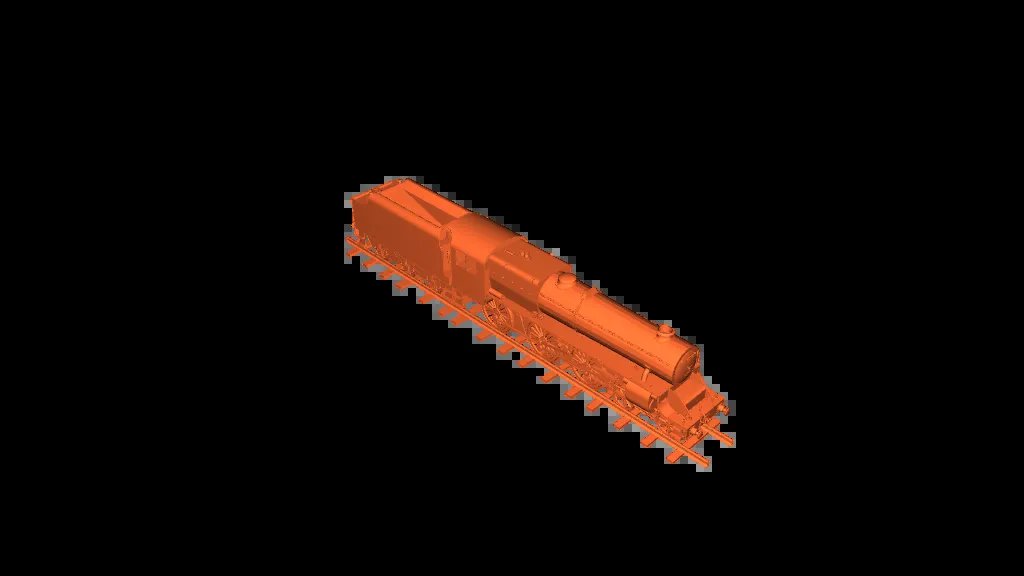 Черный паровоз LMS №5, модель локомотива