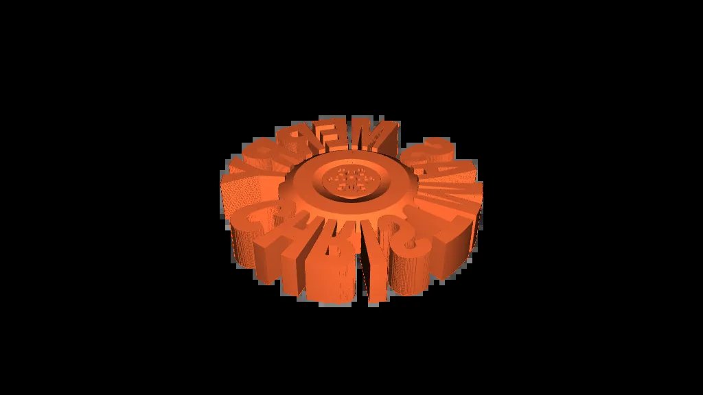 Рождественский спиннер (печать без поддержки)