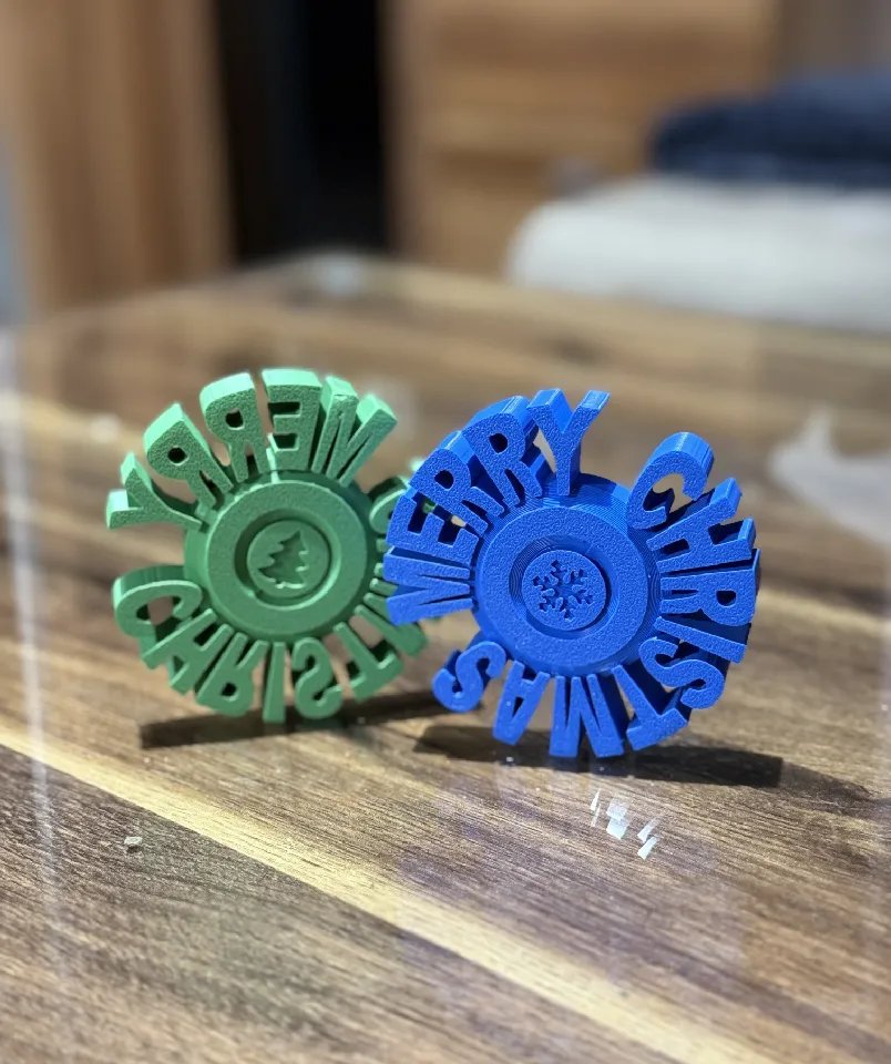 Рождественский спиннер (печать без поддержки)