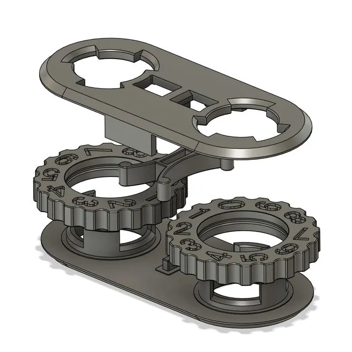 Счетчик с вращающимся механизмом