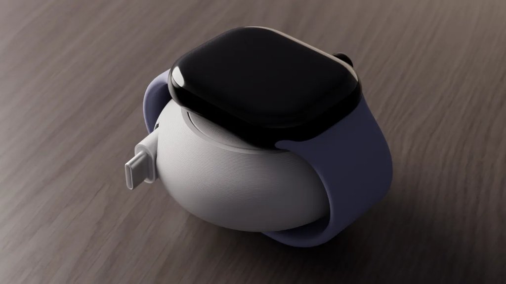 Компактный держатель-моталка для зарядного устройства Apple Watch