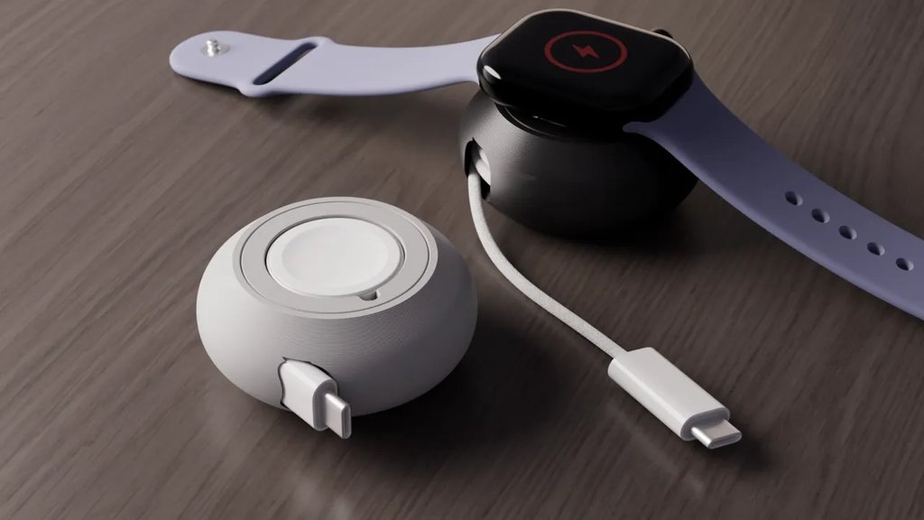 Компактный держатель-моталка для зарядного устройства Apple Watch