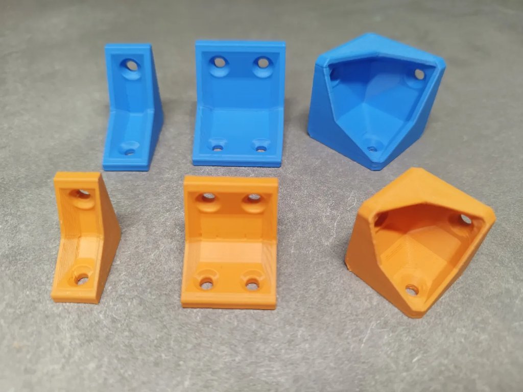 Угловой кронштейн v2 (оптимизированный для 3D-печати)