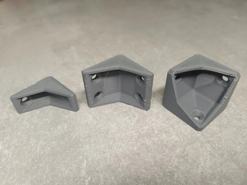 Угловой кронштейн v2 (оптимизированный для 3D-печати)