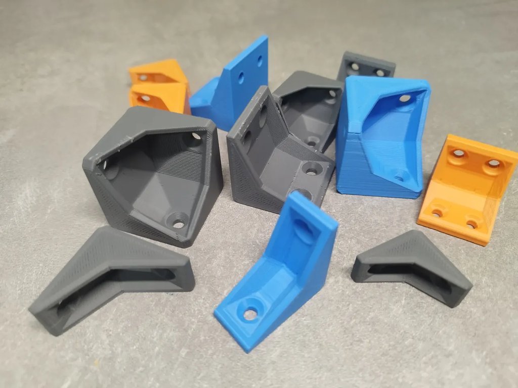 Угловой кронштейн v2 (оптимизированный для 3D-печати)