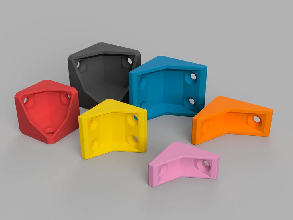 Угловой кронштейн v2 (оптимизированный для 3D-печати)