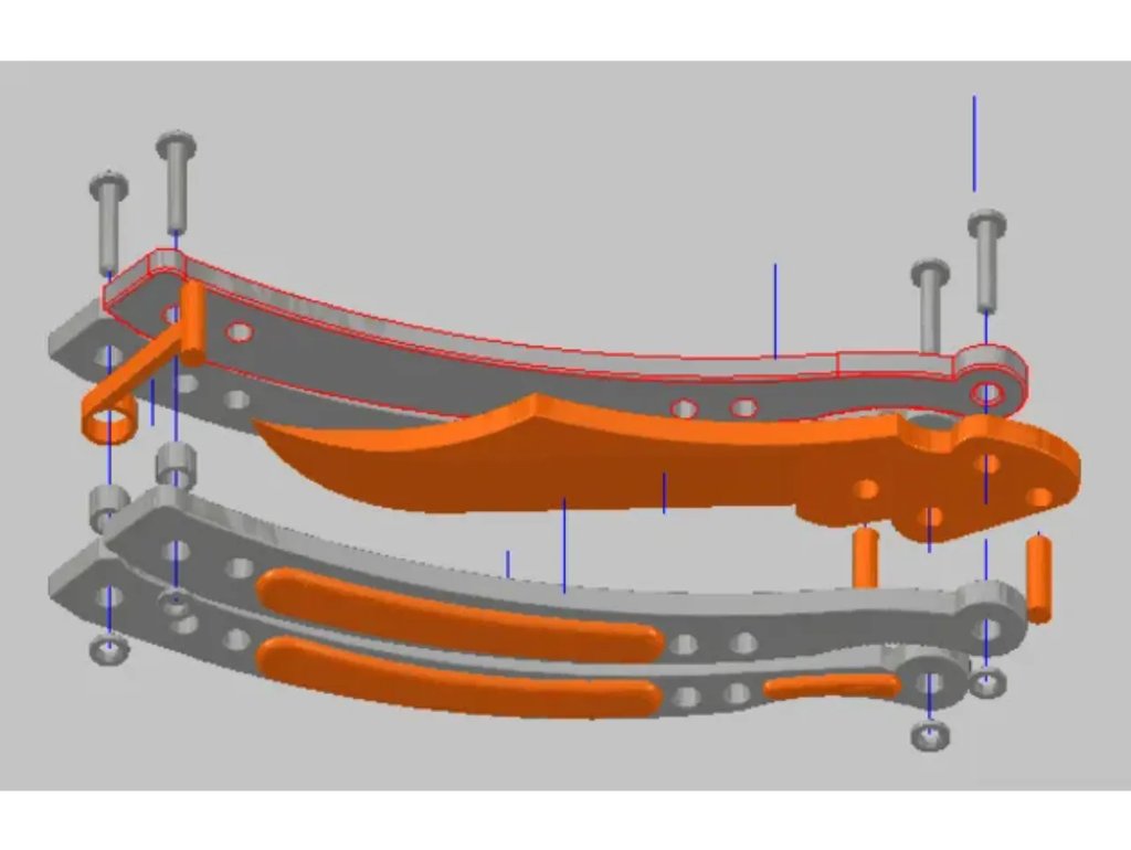 Нож-бабочка CS:GO (без винтов)