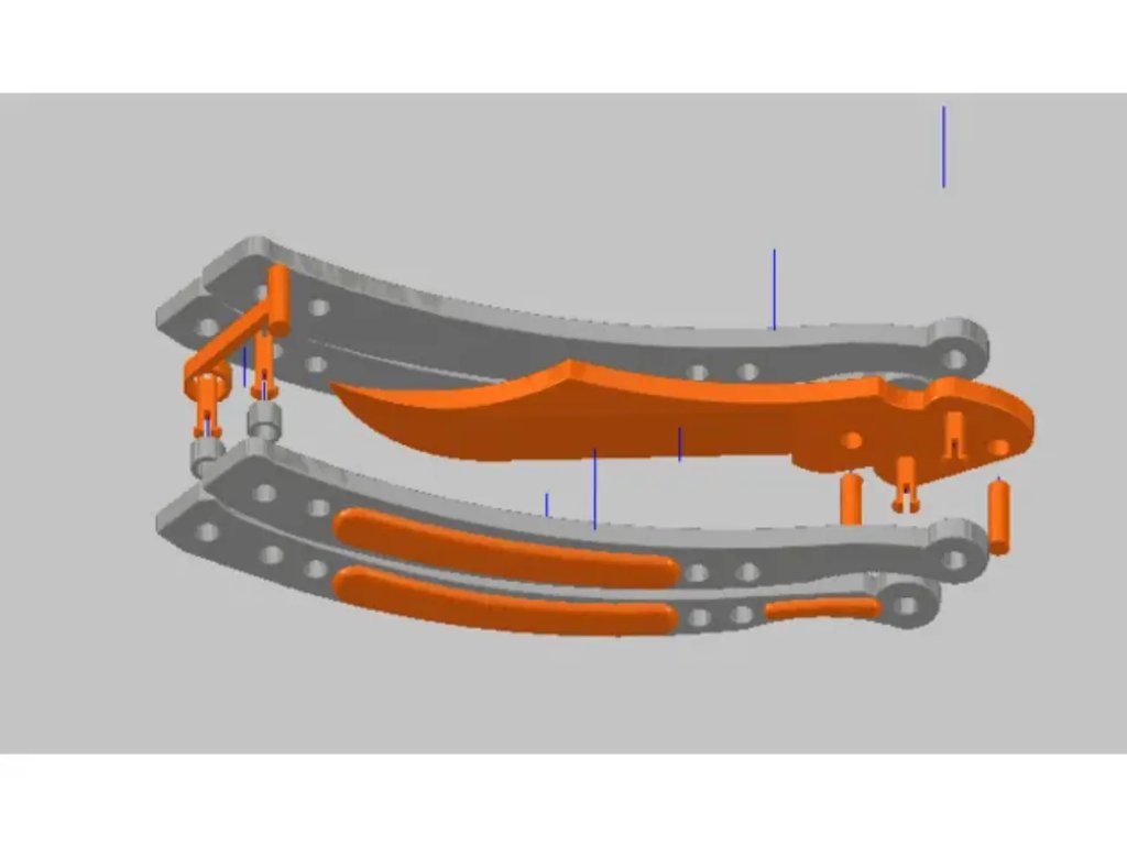 Нож-бабочка CS:GO (без винтов)