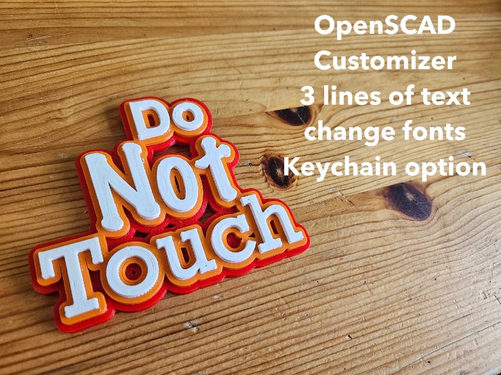 Брелок/бирка с именем - Ремикс - 3 строки, разные шрифты