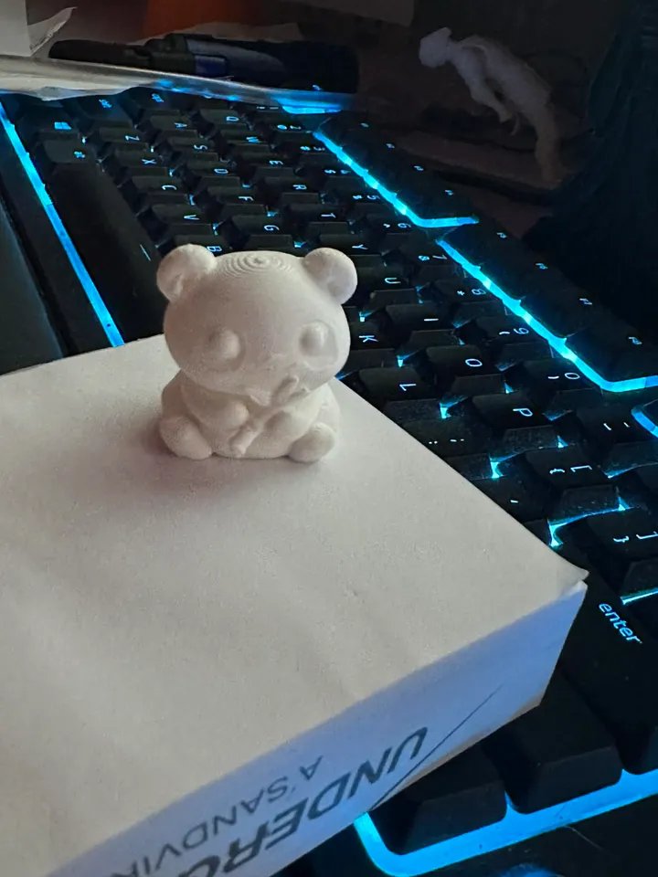 Милый Мини-Панда – Быстрая Фигурка для 3D-печати