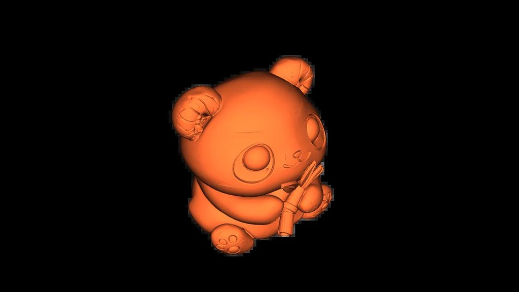 Милый Мини-Панда – Быстрая Фигурка для 3D-печати