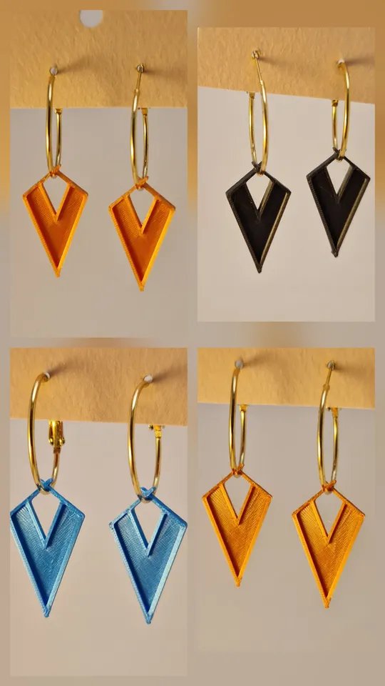 Diamond Elegance - Геометрические серьги в форме ромба