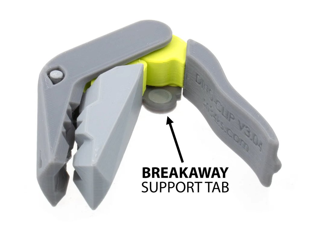 Механическая клипса-зажим Dino-Clip (печать без поддержек)