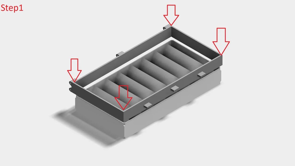 Двухсторонний ящик для блесен, напечатанный на 3D-принтере