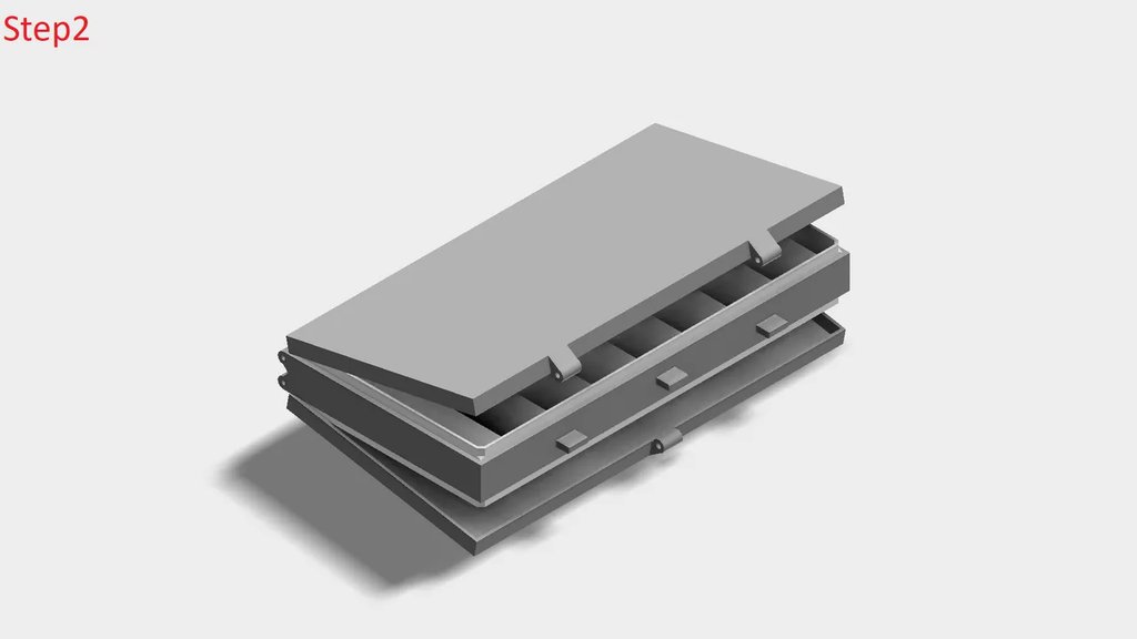 Двухсторонний ящик для блесен, напечатанный на 3D-принтере