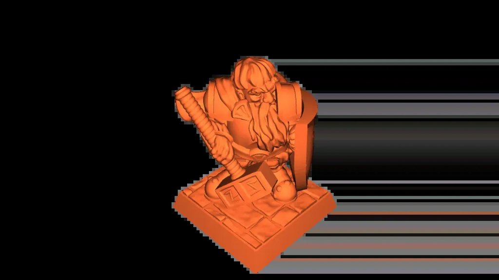 Дварф Паладин 28мм (без поддержек, подходит для FDM)