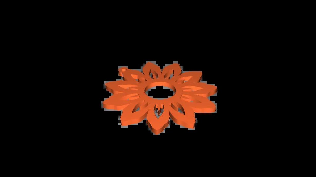 Серьга-подсолнух