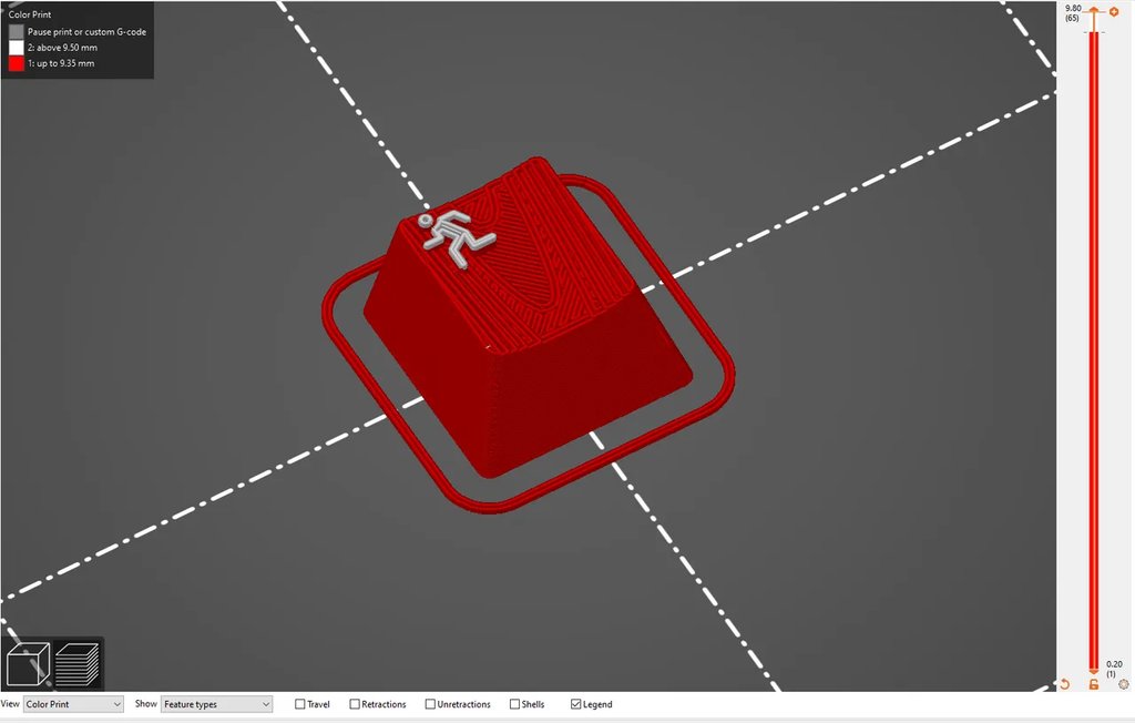 Кнопка ESCAPE для механических переключателей Cherry MX