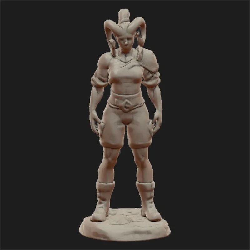 Воительница Тифлинг (FDM, без поддержек)