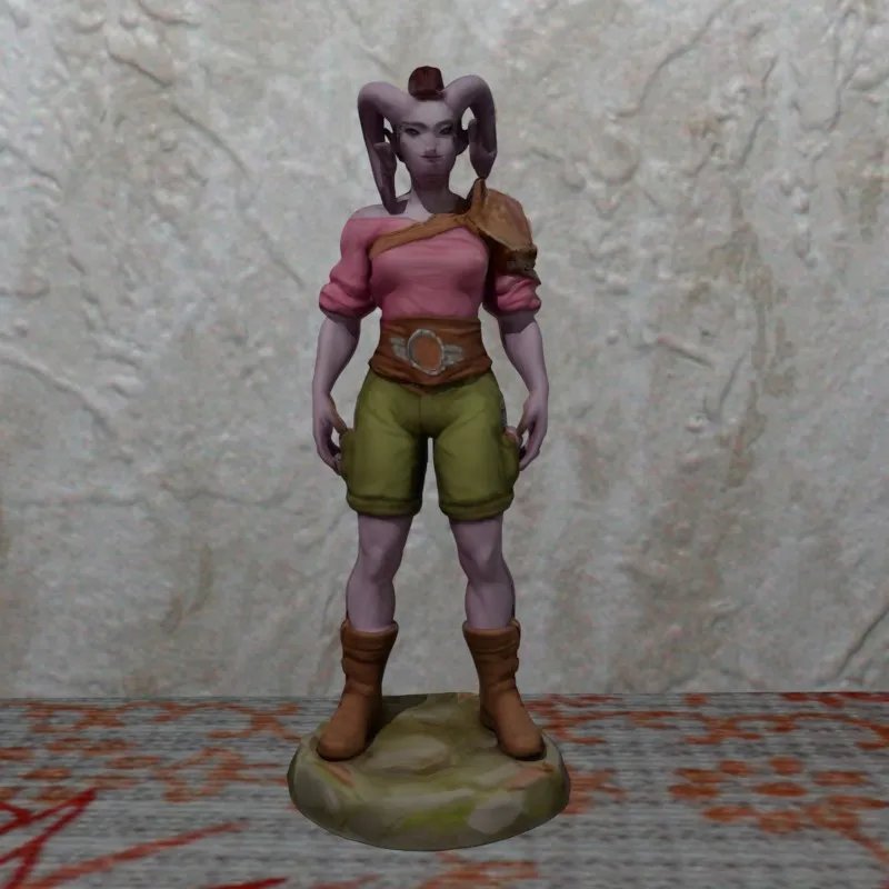 Воительница Тифлинг (FDM, без поддержек)