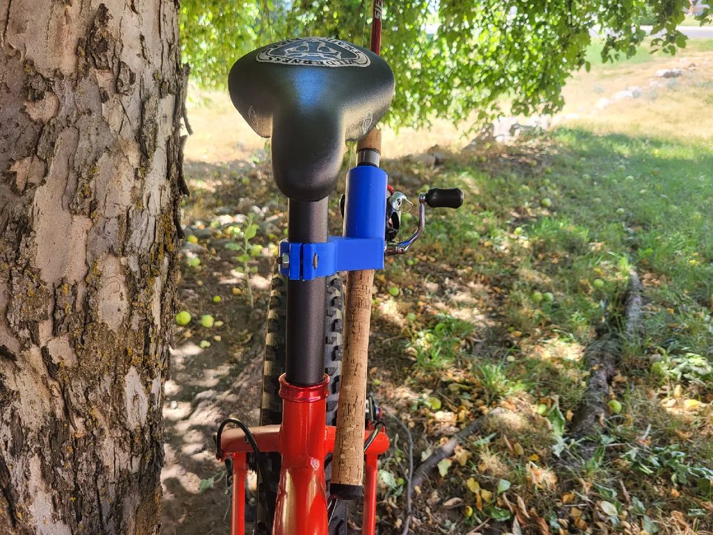 Крепление удочки на велосипед