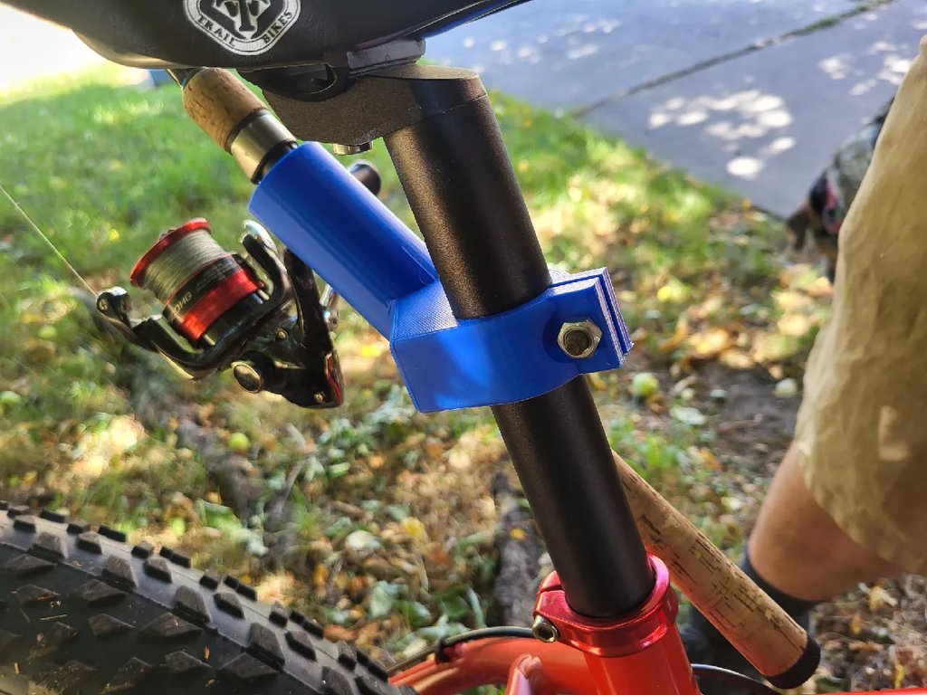 Крепление удочки на велосипед