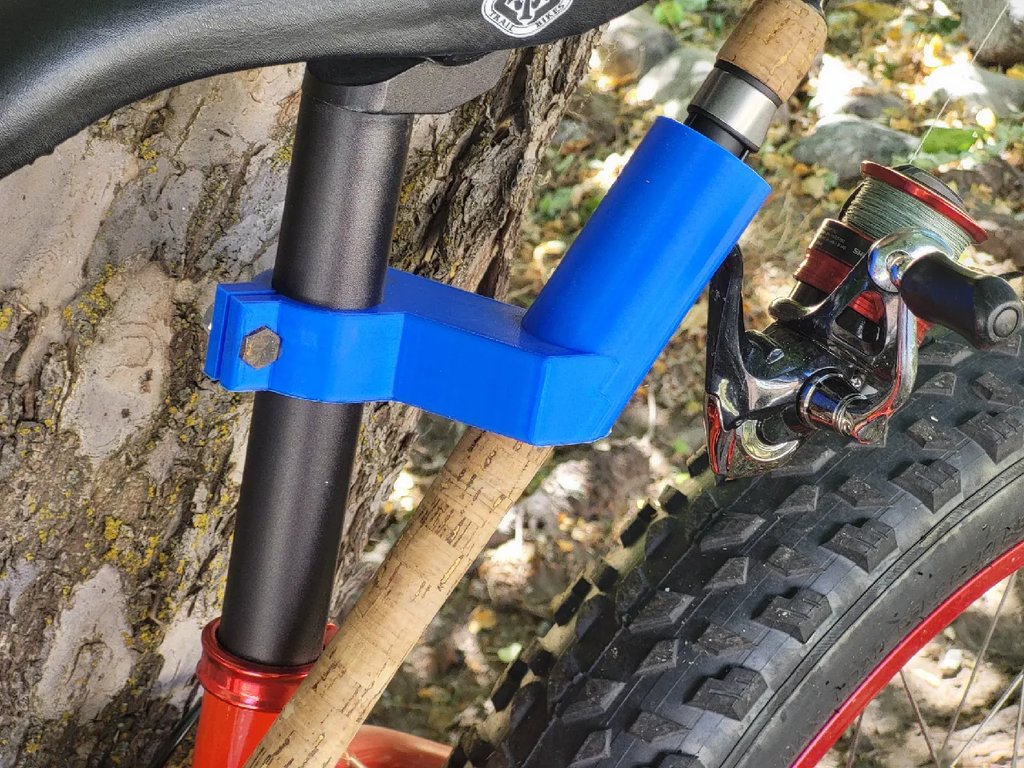 Крепление удочки на велосипед