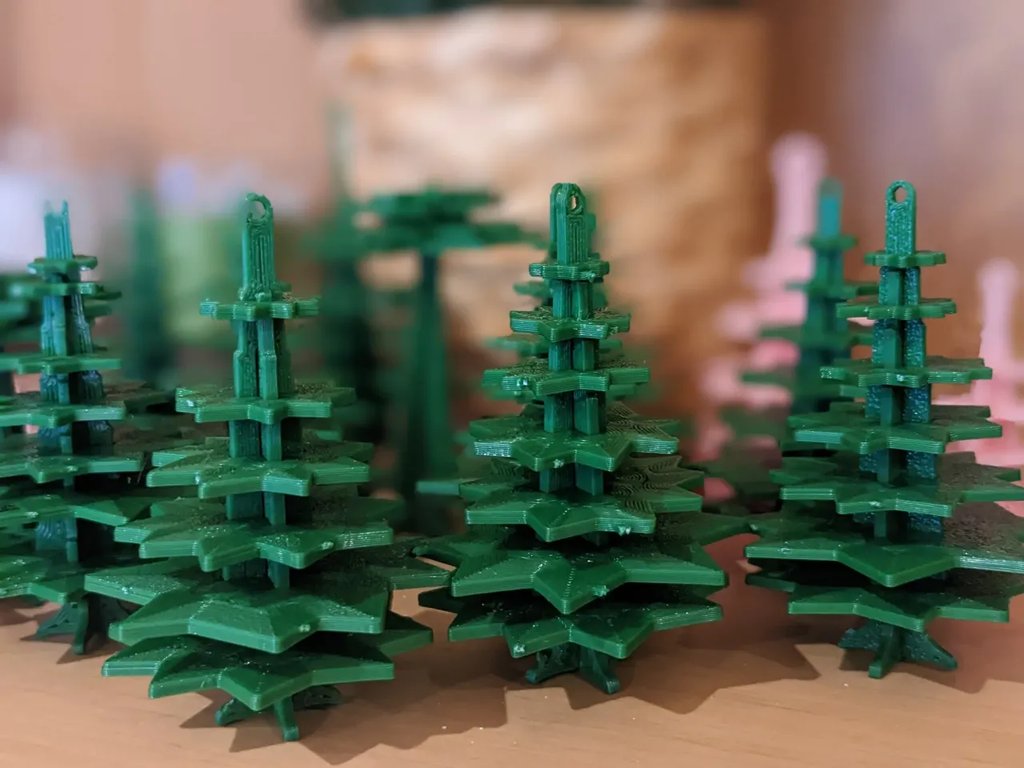 Плоская елочная открытка-украшение