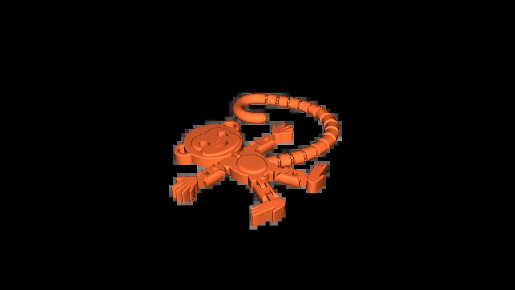 Гибкая шарнирная обезьянка (с обновленным хвостом)