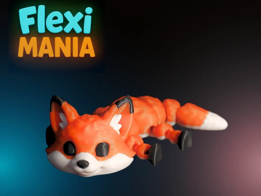 Гибкая лиса - артикулируемая 3D-модель для печати