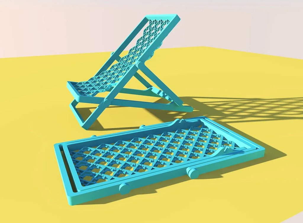 Подставка для телефона в виде складного пляжного кресла