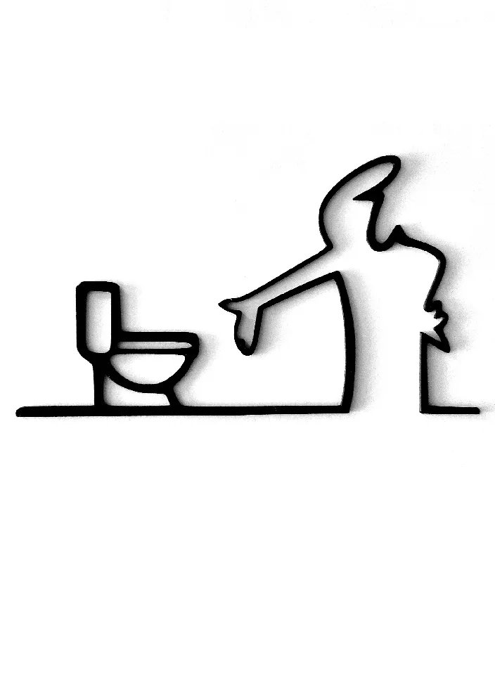 Забавная табличка на дверь "WC" – La Linea Balum 129