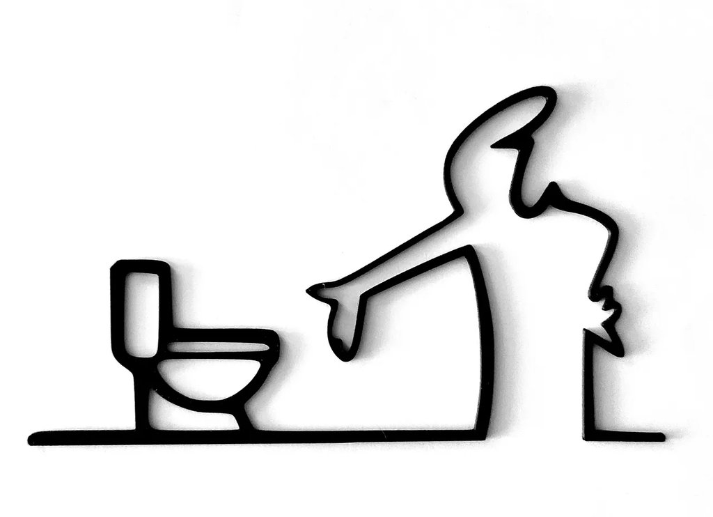 Забавная табличка на дверь "WC" – La Linea Balum 129