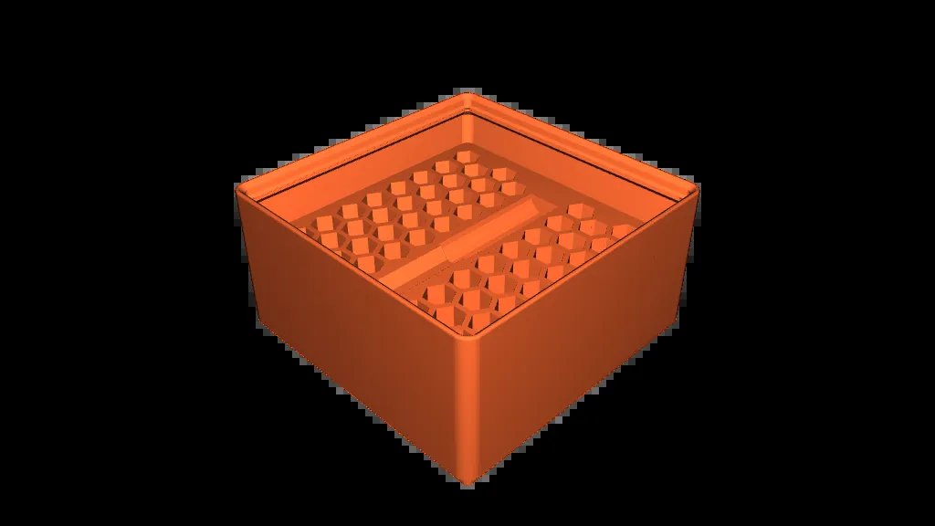 Держатель для шестигранных бит Gridfinity 2x2, штабелируемый