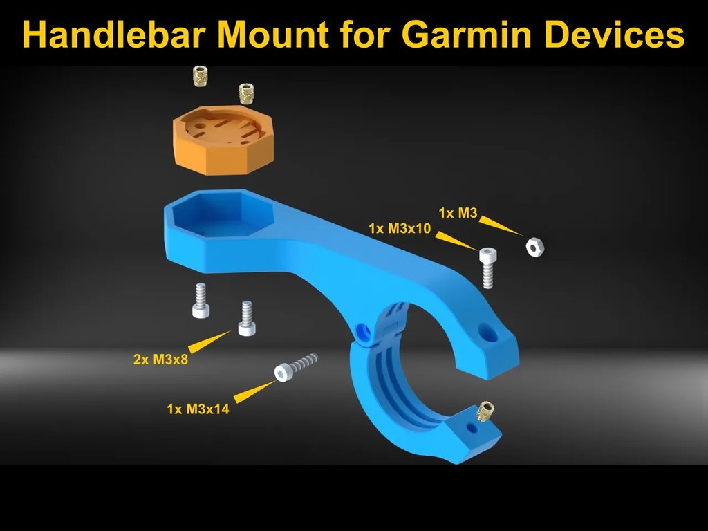 Крепление на руль для Garmin и совместимых устройств - длинное