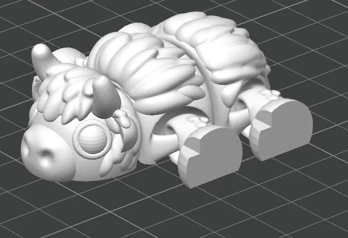 Артикулированная модель коровы Хайленд