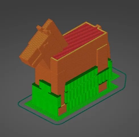 3D-модель лошади Minecraft для печати