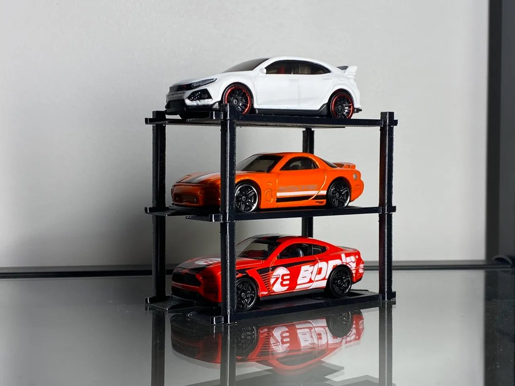 Многоуровневая подставка для моделей HotWheels или 1:64