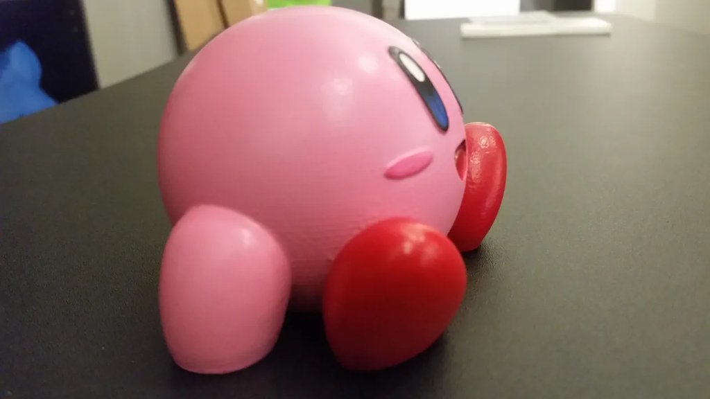 Сидящий Кирби (Простая печать)