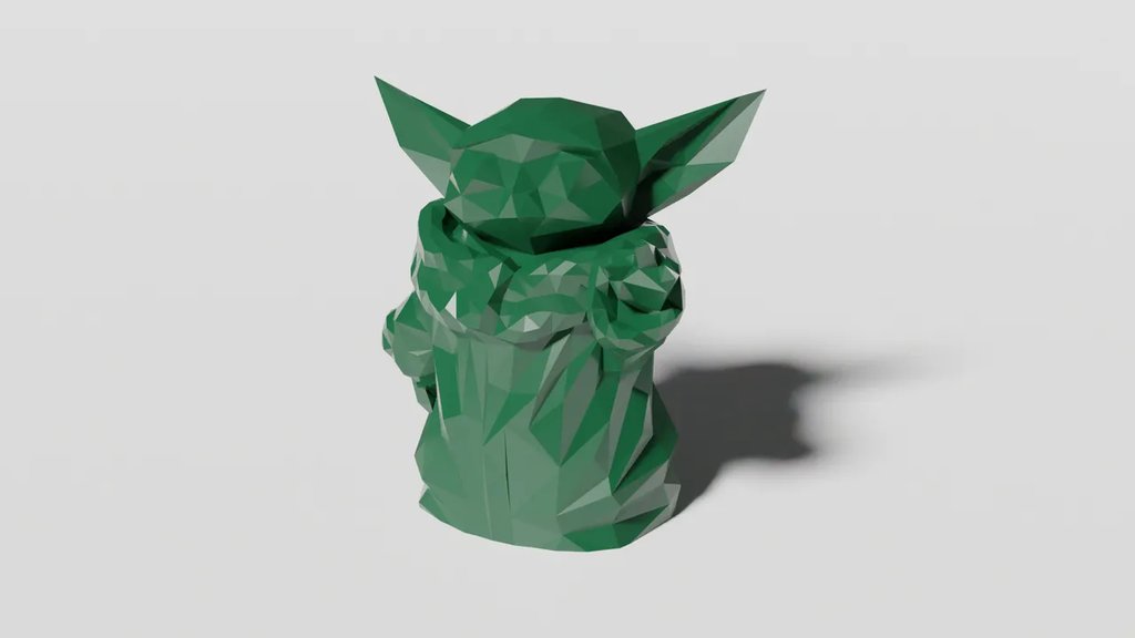 Грогу (Малыш Йода) - Низкополигональная модель (Без поддержек)