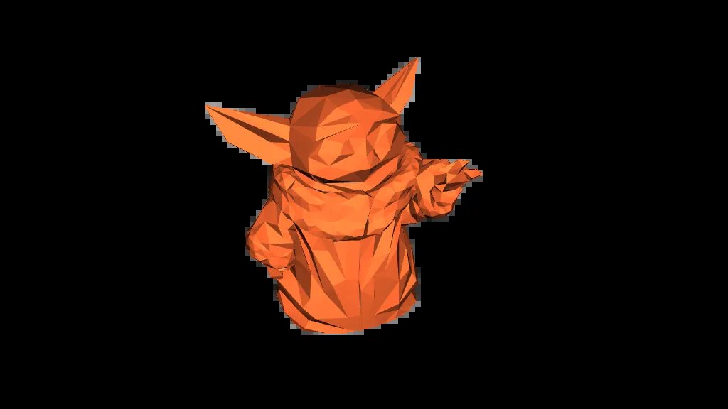 Грогу (Малыш Йода) - Низкополигональная модель (Без поддержек)